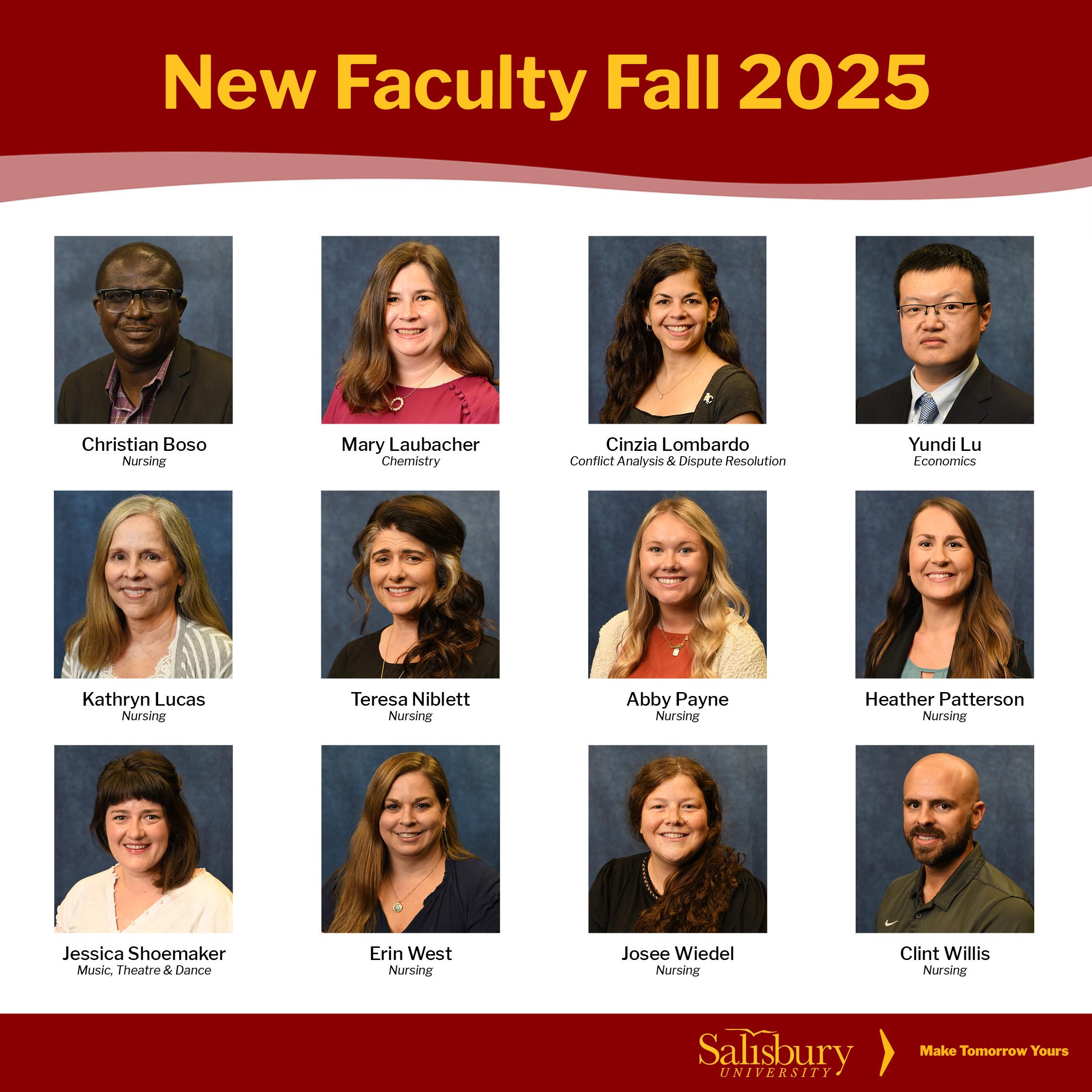 SU 12 New Faculty Wednesday September 24, 2025 Salisbury